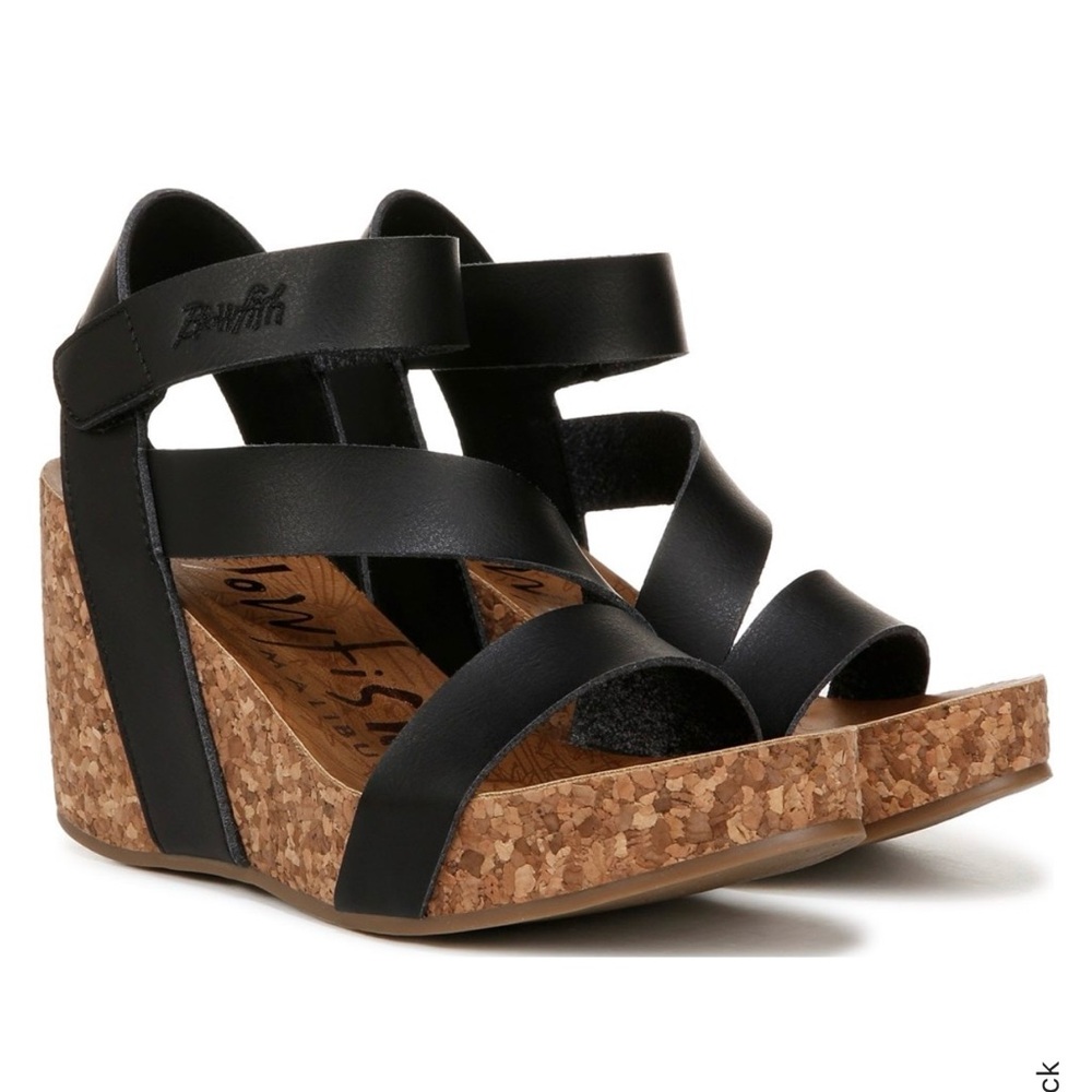 Black Blowfish Malibu Hapuku Wedges Size 11